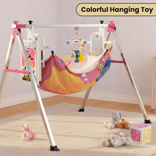 Baby Crib Musical Hanging Toy | Colorful Plush Bear & Butterfly Mobile for Newborns | Rotating Music Bell, Nursery Decor (Multicolor)