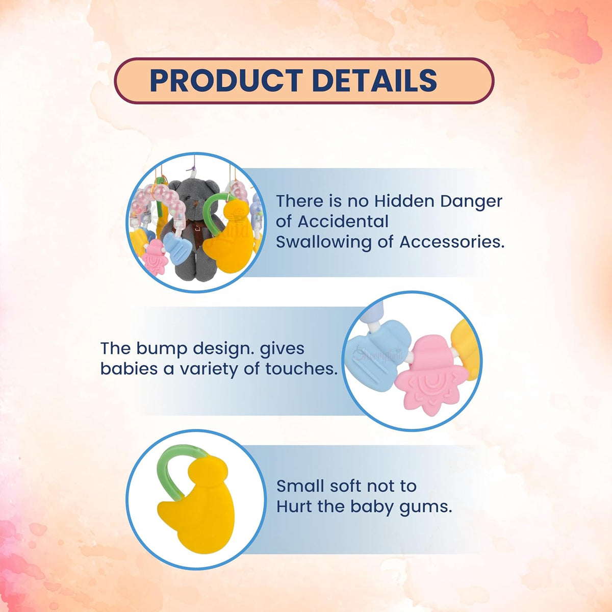 Baby Crib Musical Hanging Toy | Colorful Plush Bear & Butterfly Mobile for Newborns | Rotating Music Bell, Nursery Decor (Multicolor)